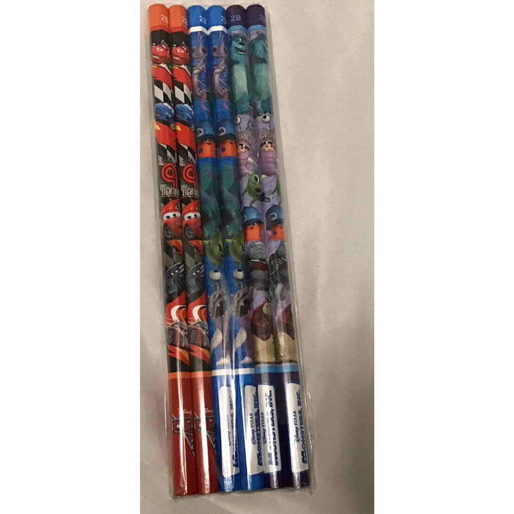Tokyo Disneyland limited souvenir 6 pencils 2B Disney Resort Monsters Inc Cars